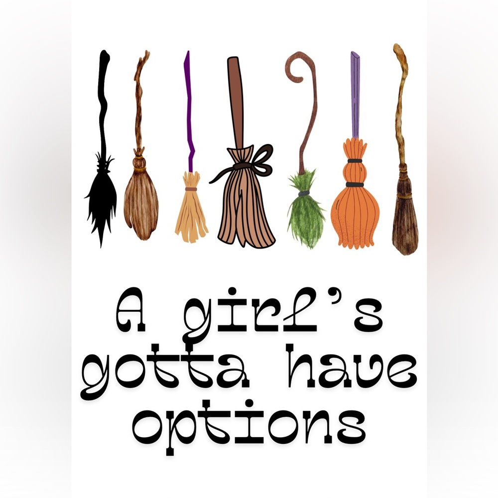 Whimsical Broomstick Art Print digital image